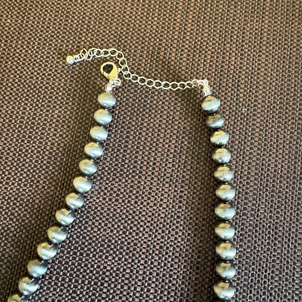 New Southwestern Boho Squash Blossom Naja Pink & Silver Statement Necklace - Picture 13 of 14